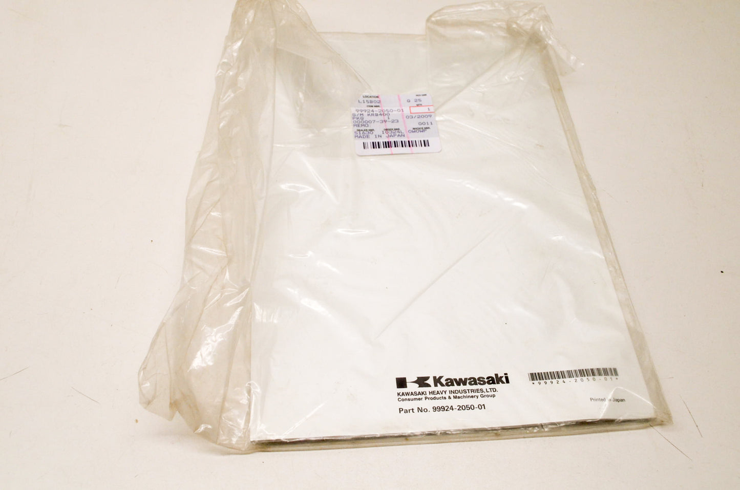 OEM Kawasaki 9924-2050-01 Service Manual NOS
