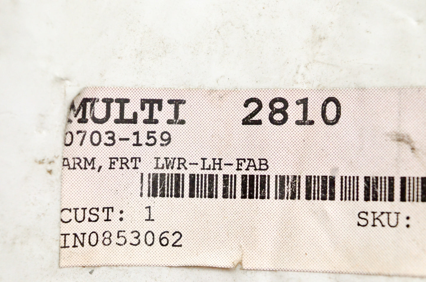 OEM Arctic Cat 0703-159 Fab Left Hand Lower Front Arm NOS