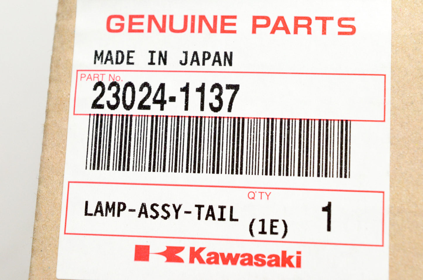 Kawasaki 23024-1137 Tail Lamp Assembly NOS