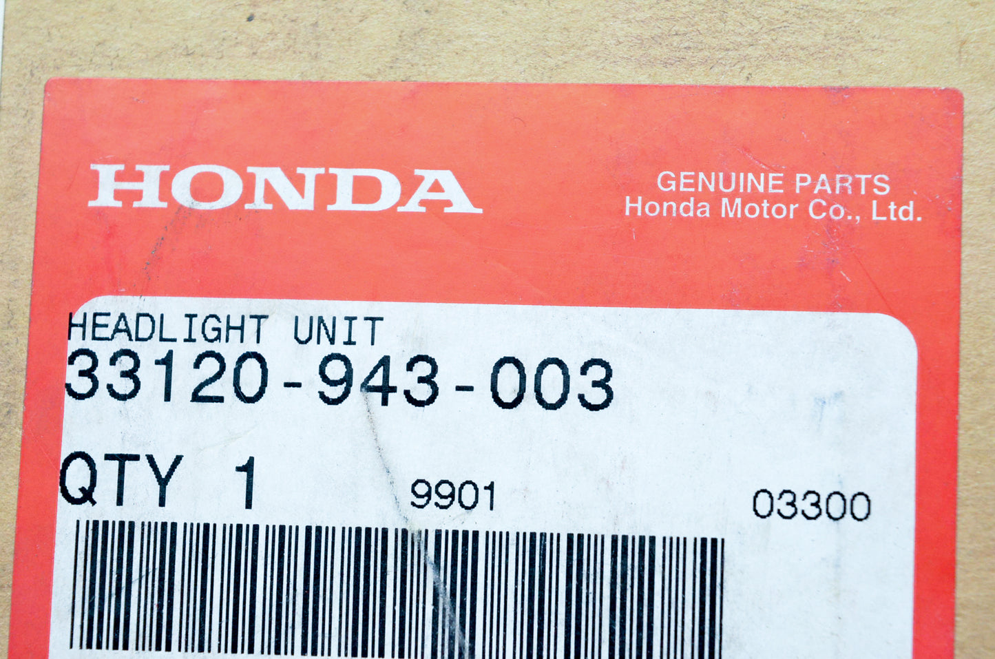 OEM Honda 33120-943-003 Front Headlight NOS