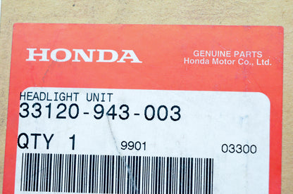 OEM Honda 33120-943-003 Front Headlight NOS