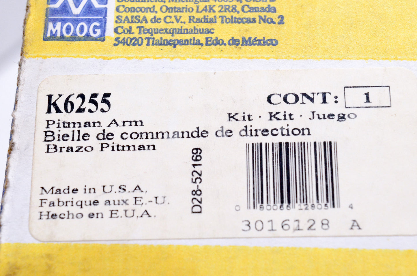 Moog K6255 Pitman Arm NOS