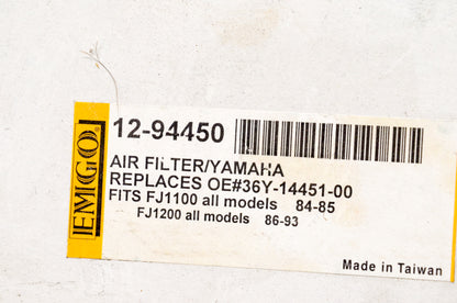 EMGO 12-94450, 36Y-14451-00 Yamaha Air Filter NOS