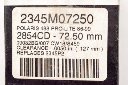 Wiseco 2345M07250, 2854CD, 2345P2 72.50mm Piston Kit NOS