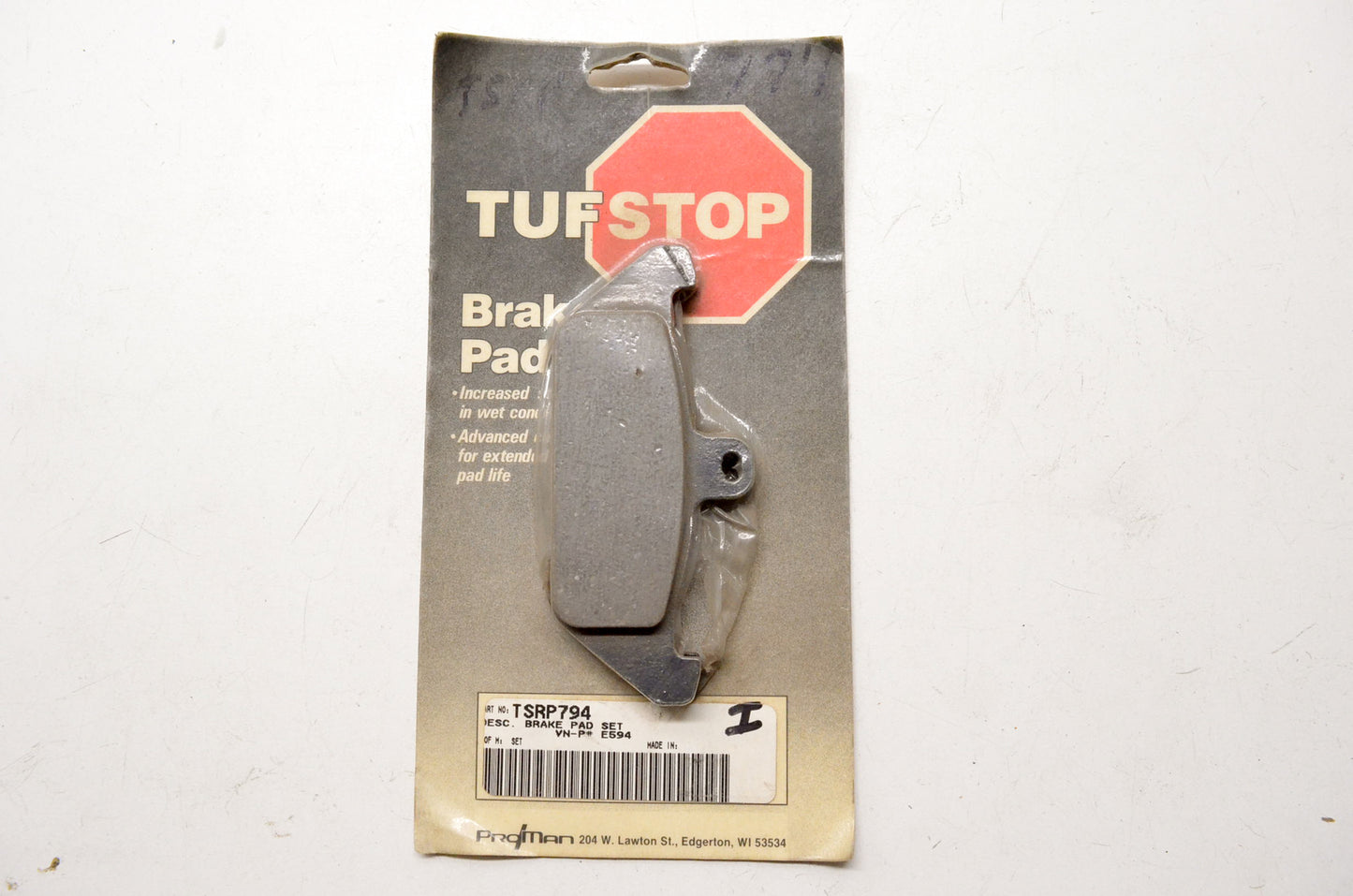 ProMan TRSP-794, E594 Tuf Stop Brake Pad Kit NOS