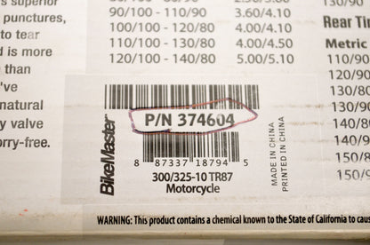 Bikemaster 374604 Motorcycle Tube NOS