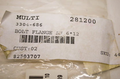 OEM Arctic Cat 3304-686 Bolt 6x12 Qty 2 NOS