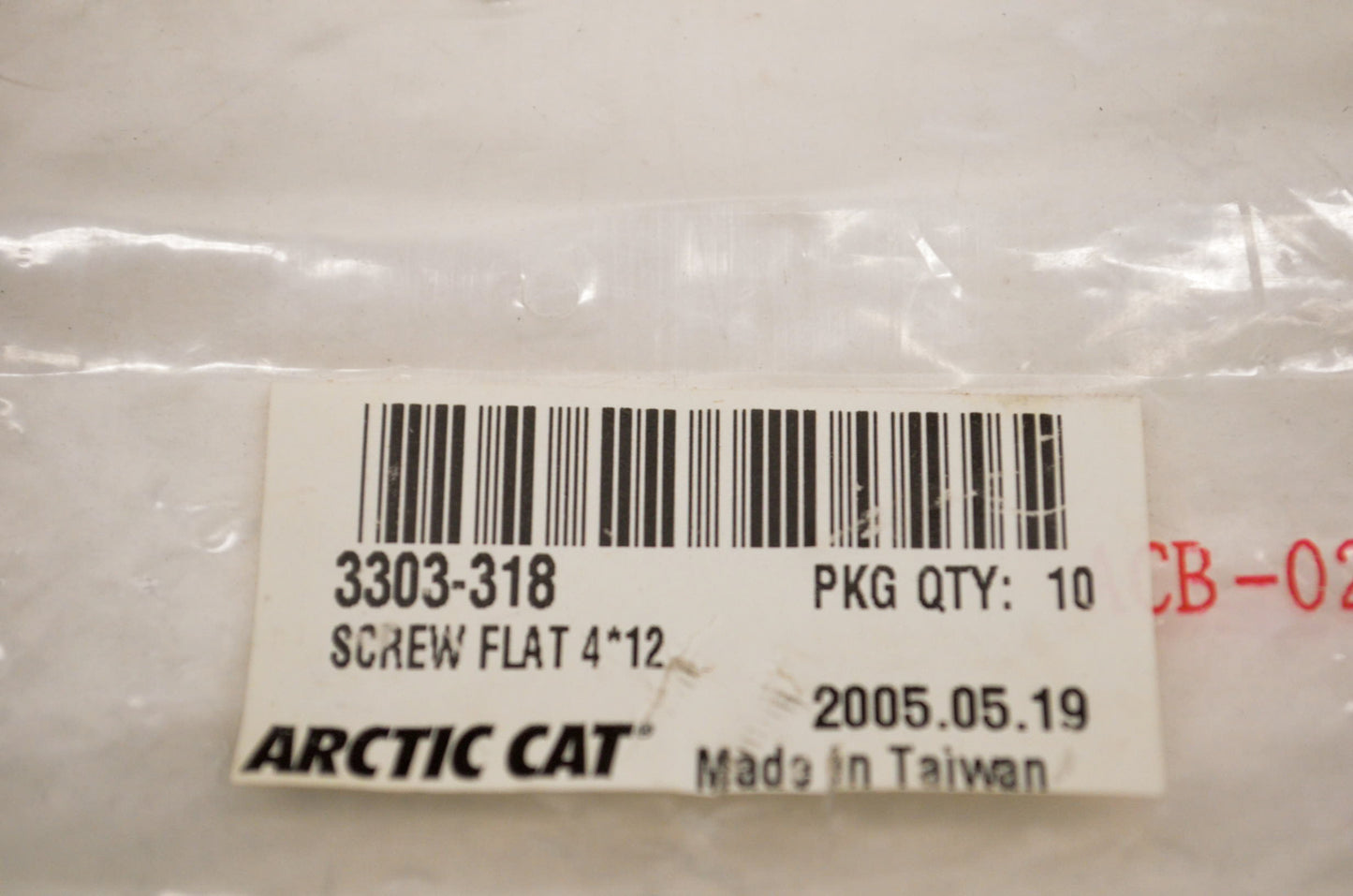 OEM Arctic Cat 3303-318 Screw 4x12 Qty 3 NOS