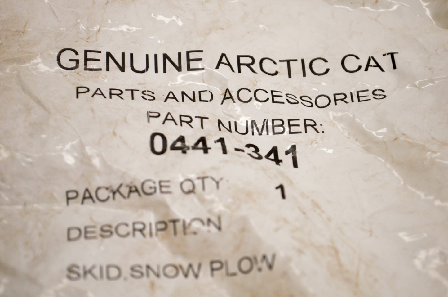 OEM Arctic Cat 0441-341 Plow Shoe NOS