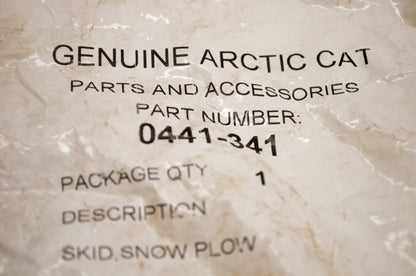 OEM Arctic Cat 0441-341 Plow Shoe NOS