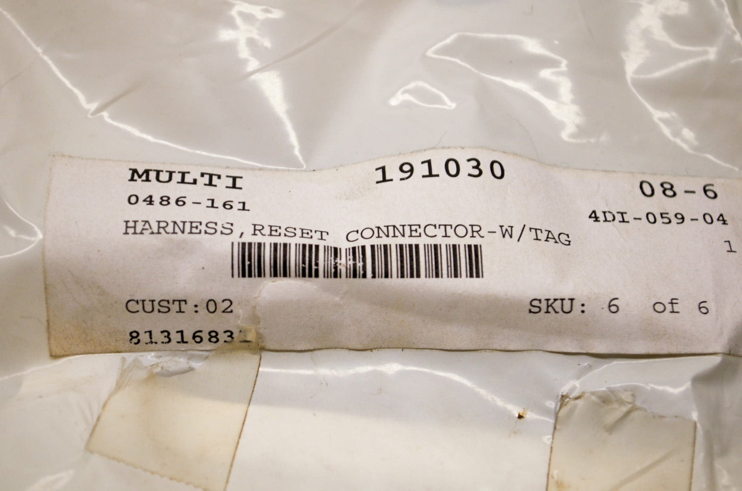 OEM Arctic Cat 0486-161 Harness Reset Connector NOS