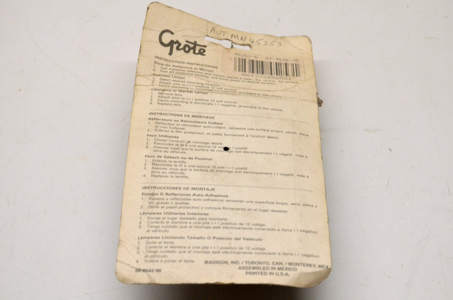 Grote 45253-5 Yellow Marker Light NOS