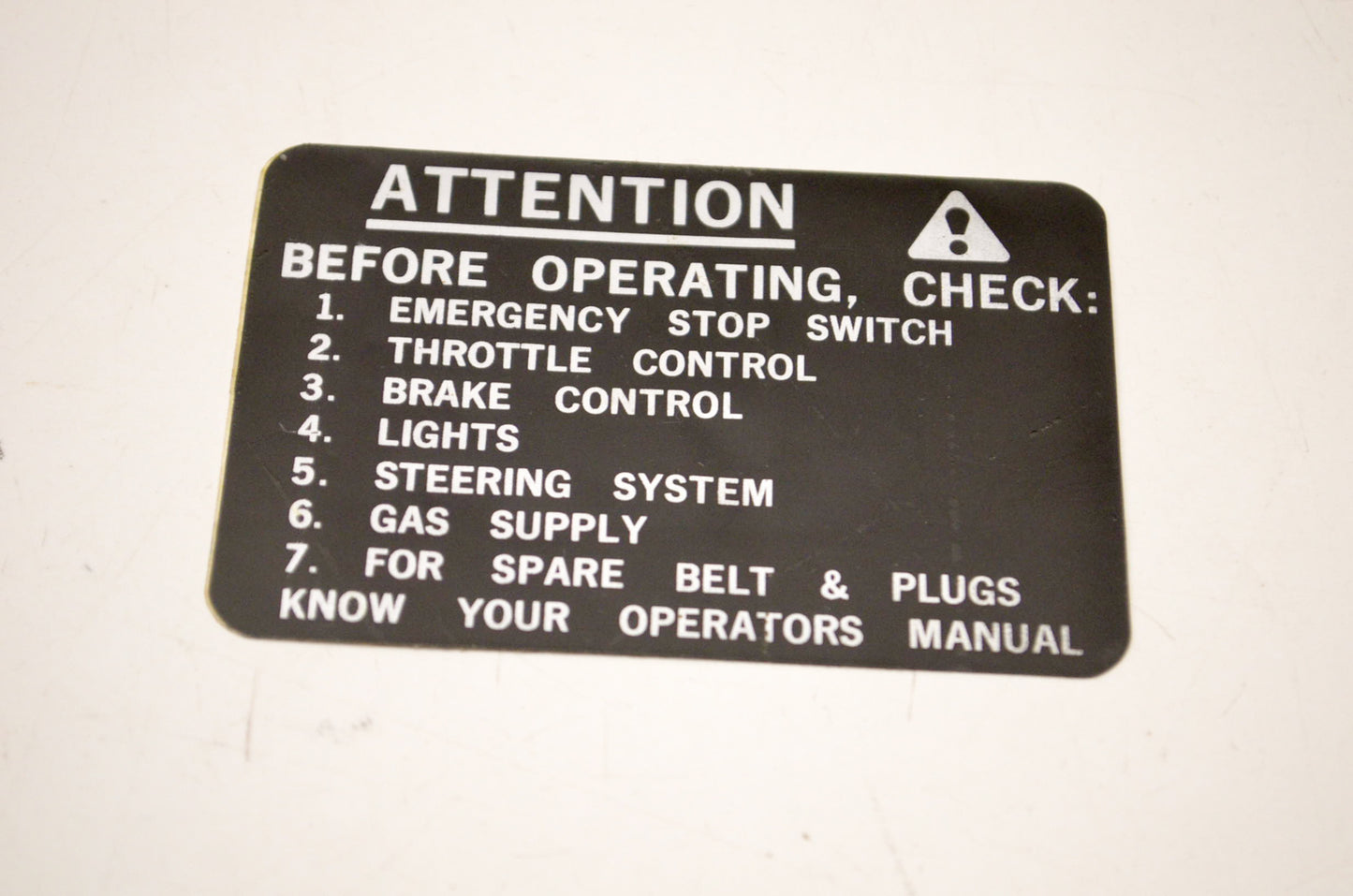 OEM Arctic Cat 0211-299 Warning Decal NOS