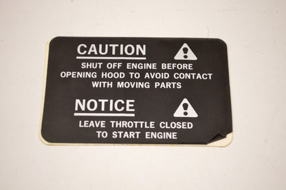 OEM Arctic Cat 0211-298 Warning Decal NOS