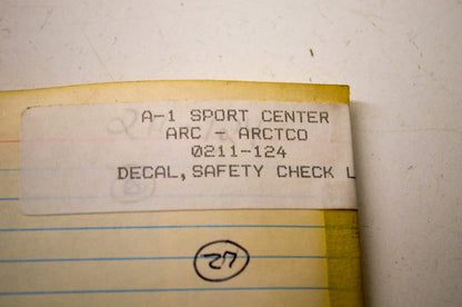 OEM Arctic Cat 0211-124 Decal NOS