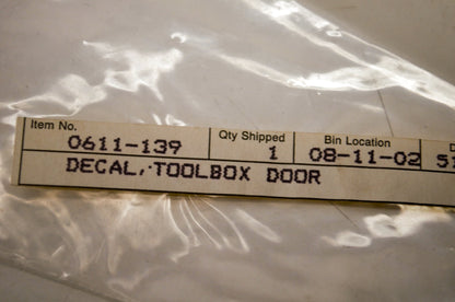 OEM Arctic Cat 0611-139 Decal NOS