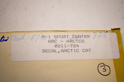 OEM Arctic Cat 0211-724 Decal NOS