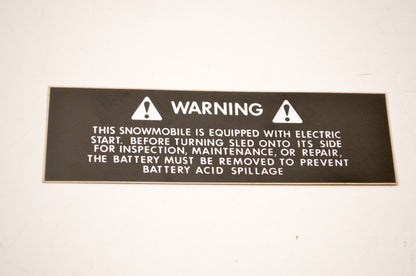 OEM Arctic Cat 0211-734 Warning Decal NOS
