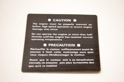 OEM Arctic Cat 0212-154 Warning Decal NOS