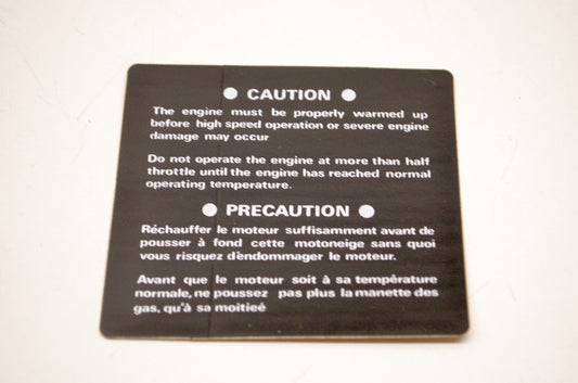 OEM Arctic Cat 0212-154 Warning Decal NOS