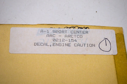 OEM Arctic Cat 0212-154 Warning Decal NOS