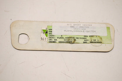 OEM Arctic Cat 1611-432 Console Plate NOS