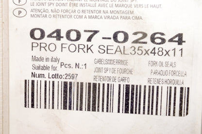 PartsUnlimited 0407-0264 35x48x11 Front Fork Seal Kit NOS