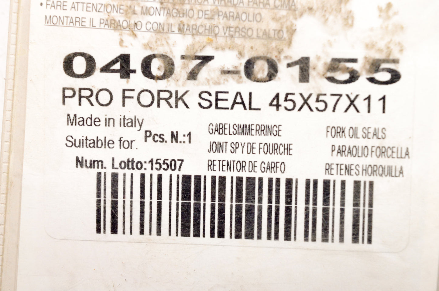 PartsUnlimited 0407-0155 45x57x11 Front Fork Seal Kit NOS