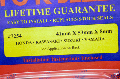 LeakProofSeals 7254 41mmx53mmx8mm Classic Fork Seal Kit NOS