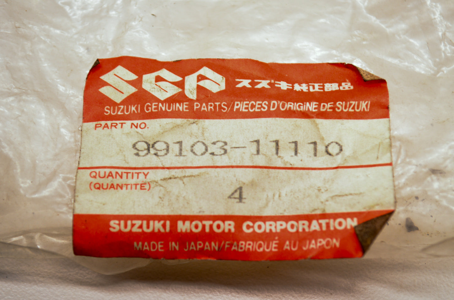 Oem Suzuki 99103-11110 Bolt W/ Washer Qty 2 Nos