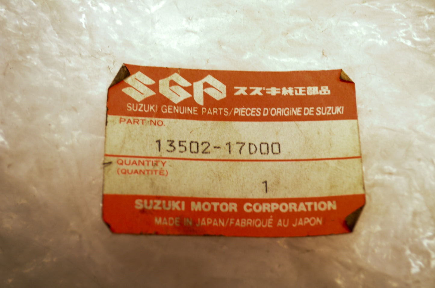 Oem Suzuki 13502-17D00 Carb Cover Nos
