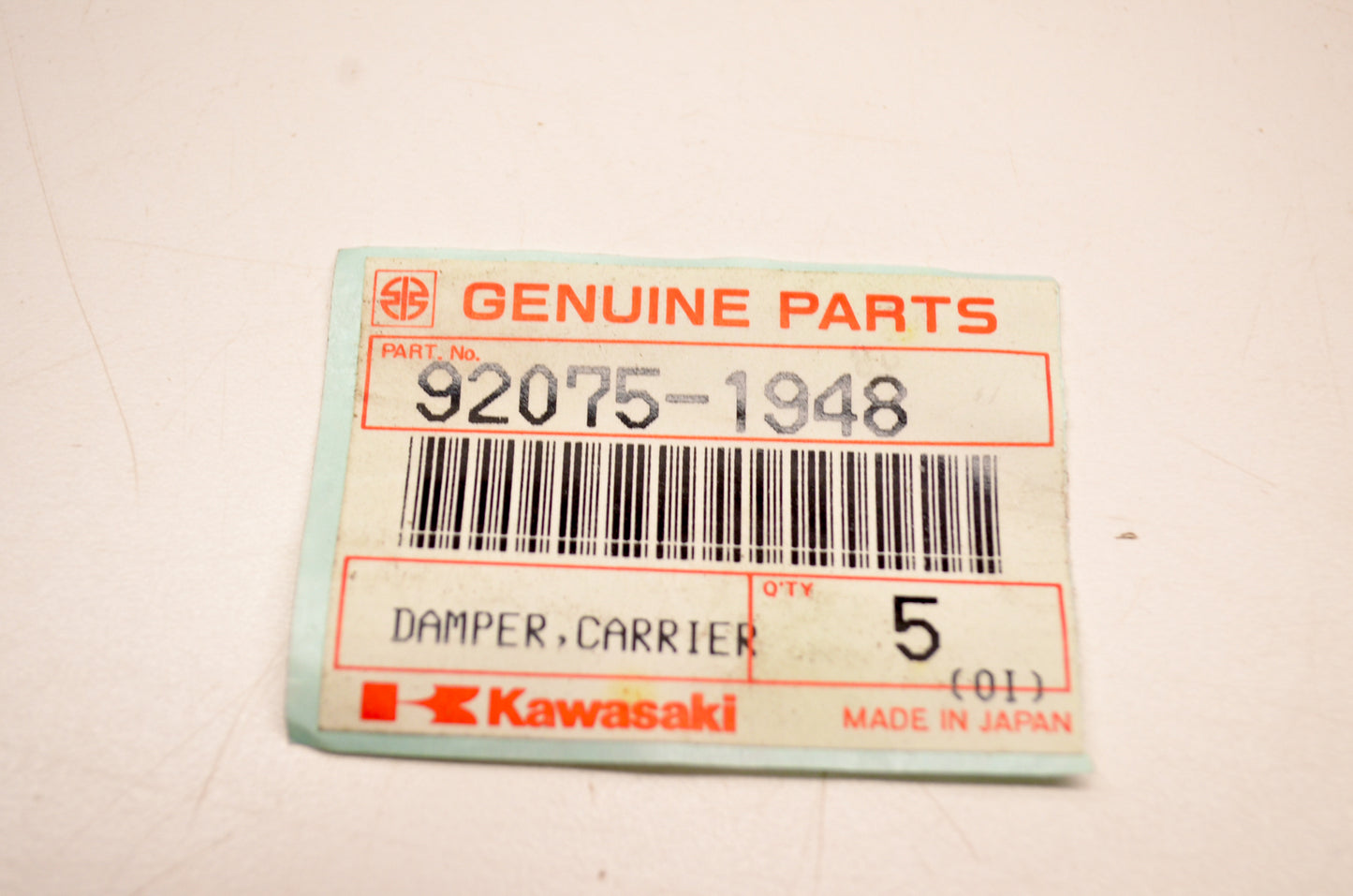 Oem Kawasaki 92075-1948 Rubber Damper Qty 2 Nos
