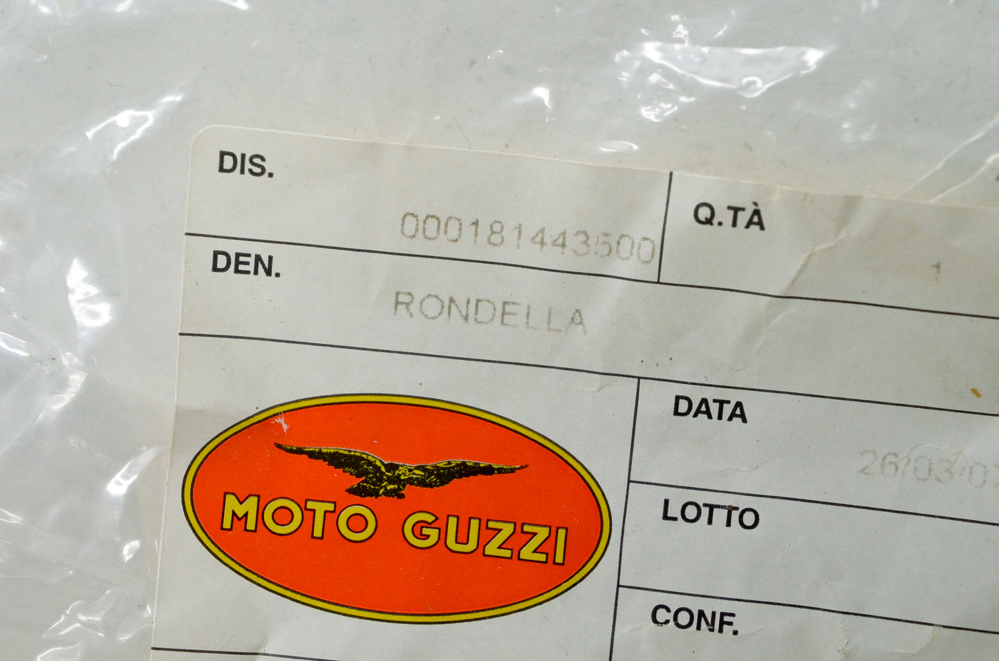 Moto Guzzi 181443500 Washer 18,25x24x1 NOS