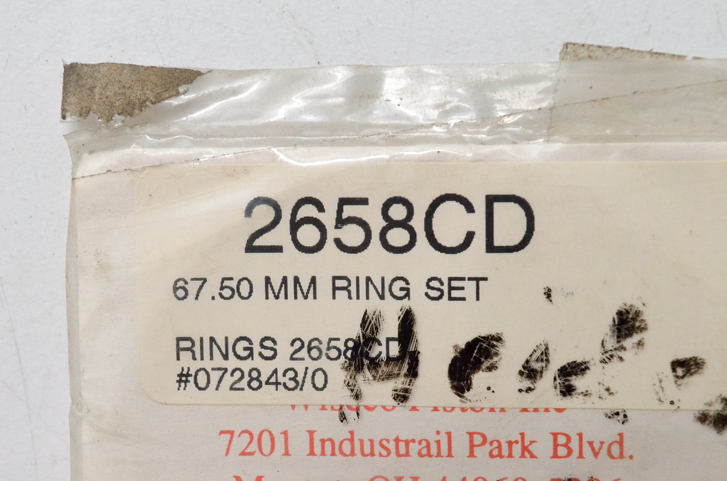 Wiseco 2658CD 67.50mm Piston Ring Set NOS