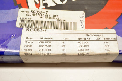 Clutch Factory KG063-7 Clutch Disc Set NOS
