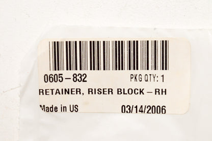 OEM Arctic Cat 0605-832 Right Riser Block Retainer NOS