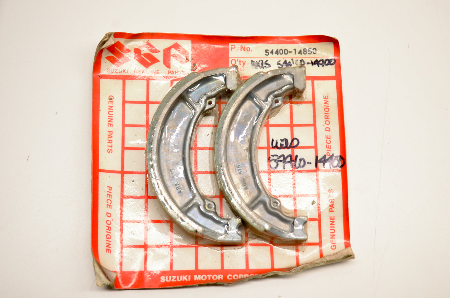 OEM SUZUKI 54400-14850 Brake Shoe Set NOS