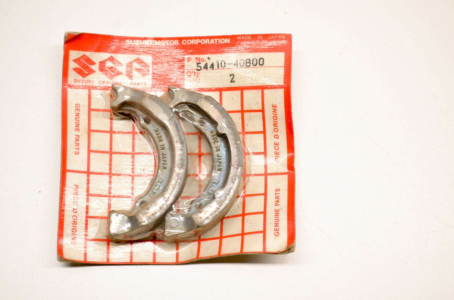OEM SUZUKI 54400-40810 Brake Shoe Set NOS