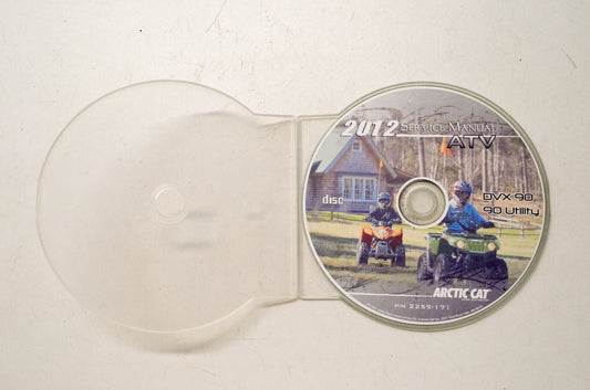 OEM Arctic Cat 2259-171 2012 ATV DVX 90 Utility Service Manual CD