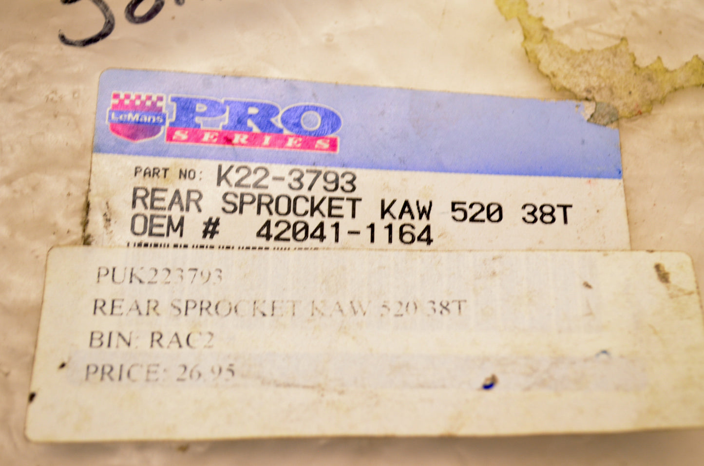 Parts Unlimited K22-3793 Sprocket NOS