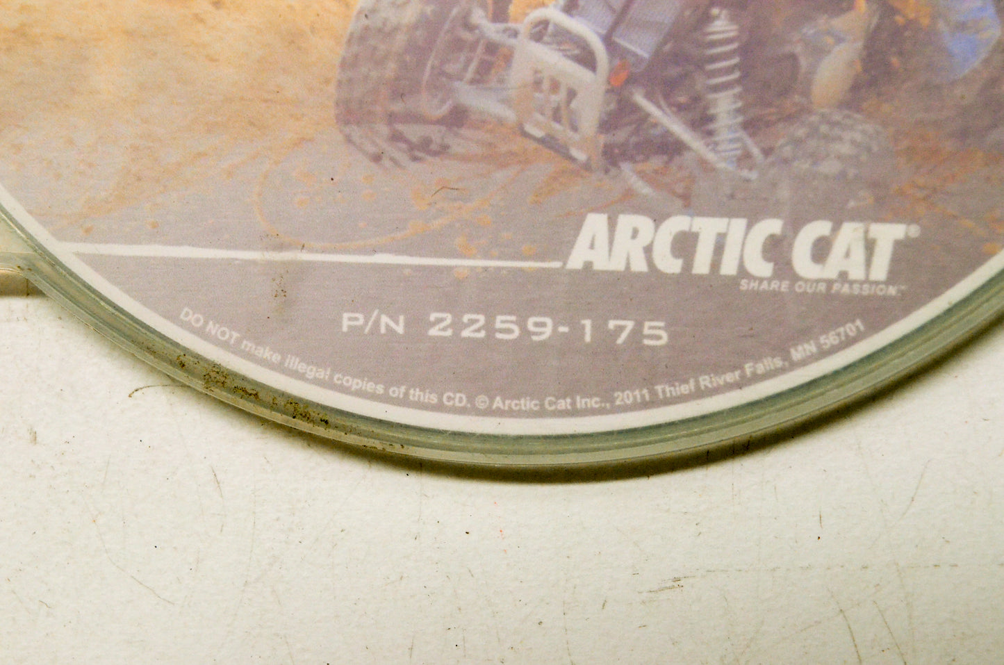 OEM Arctic Cat 2259-175 2012 ATV DVX 300 Utility Service Manual CD
