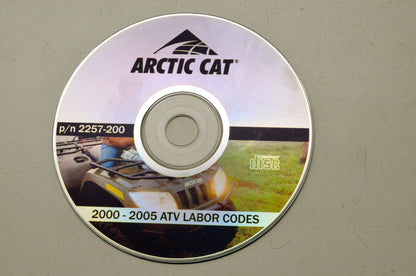 OEM Arctic Cat 2257-200 2000-2005 ATV Labor Codes CD