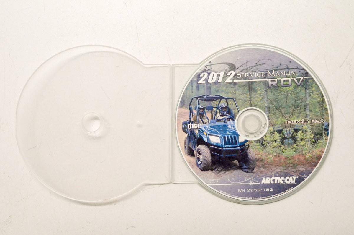 OEM Arctic Cat 2259-183 2012 ROV Prowler HDX Service Manual CD