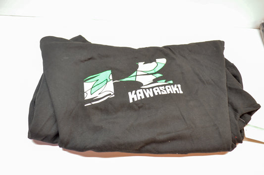 OEM Kawasaki K002-1263-BK2X 2XL Mens Hoodie Sweatshirt NOS