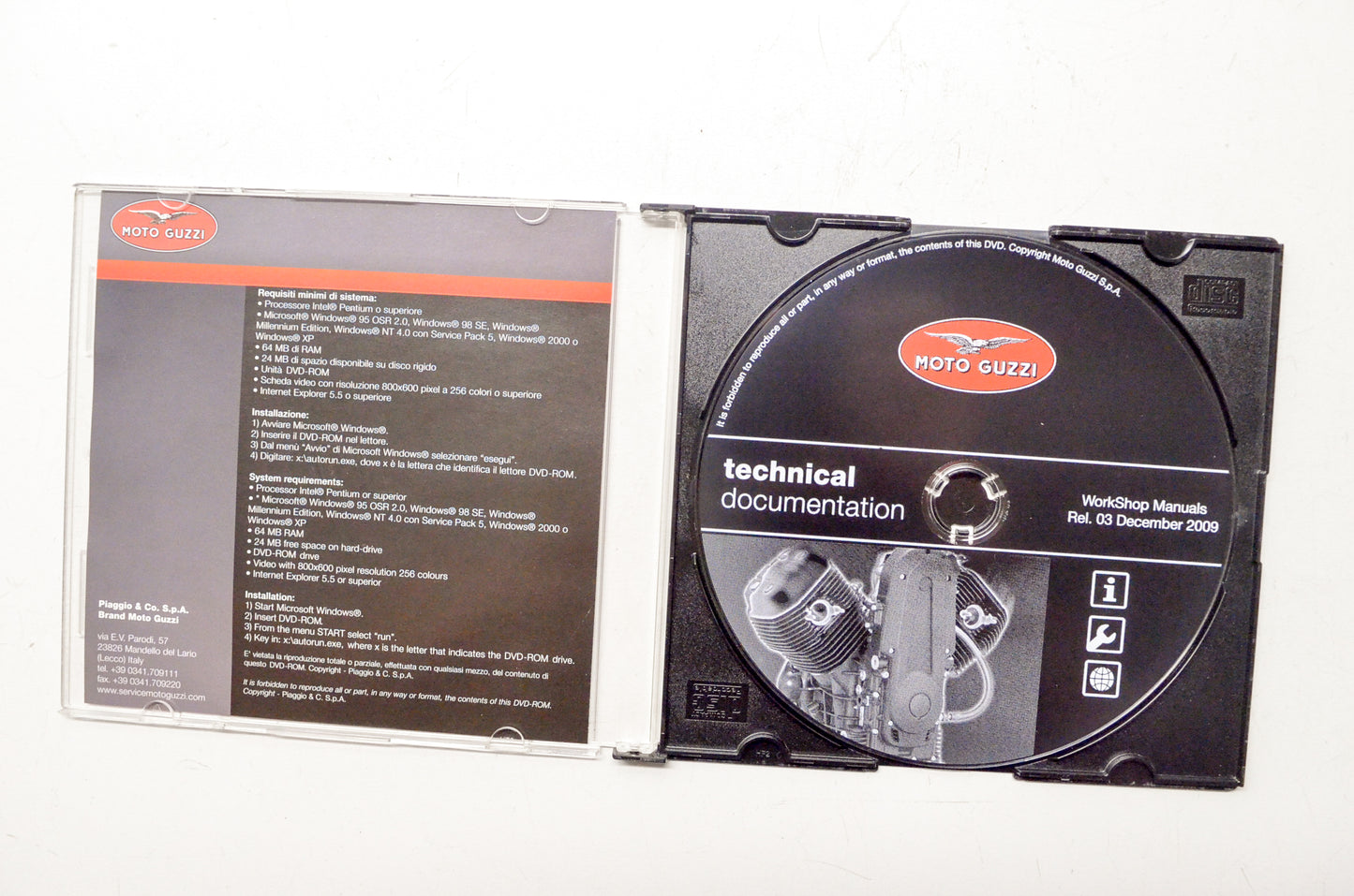Moto Guzzi 37932806 Technical Documentation Release 03 Workshop Manuals