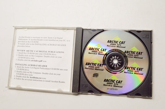 OEM Arctic Cat 2270-051 2001 ATV Service Manual CD