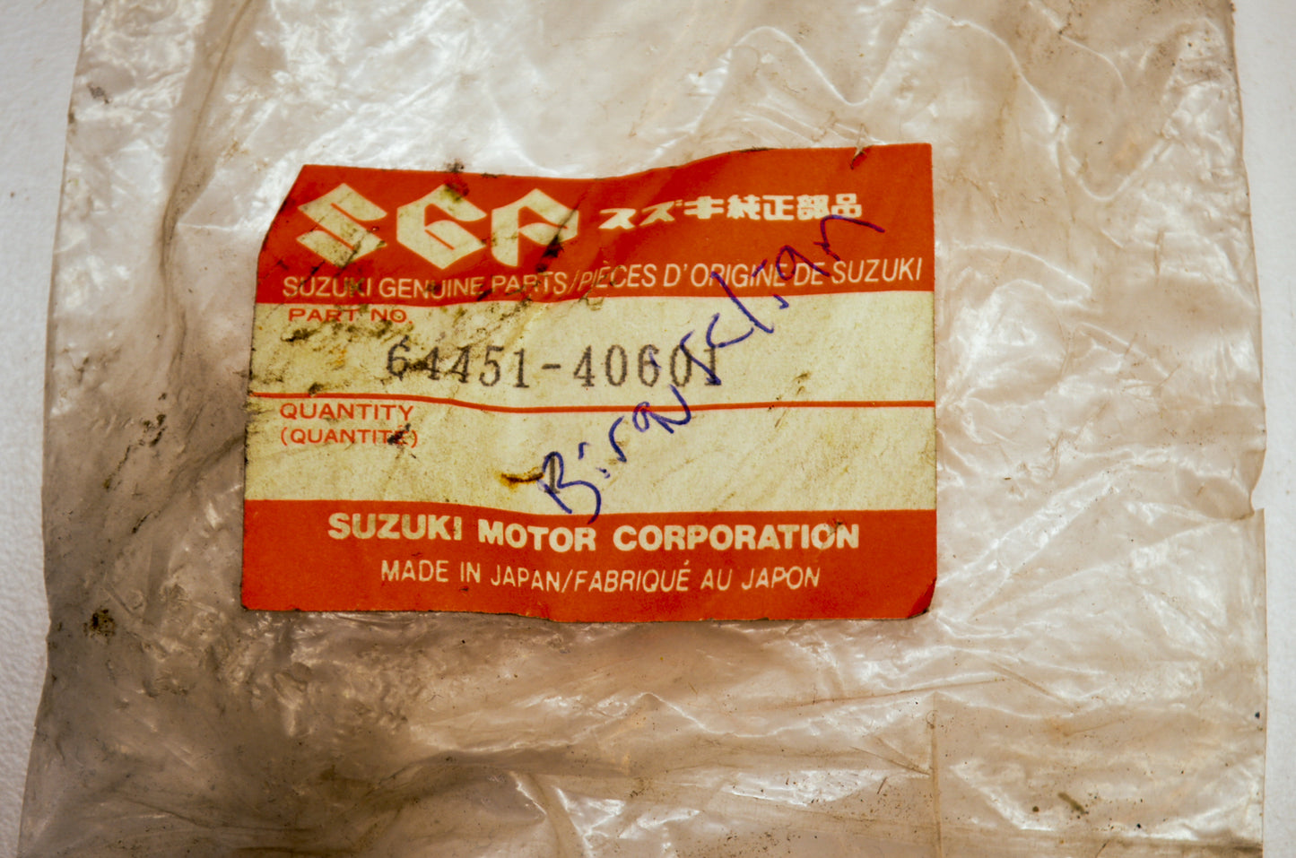 Suzuki 64451-40601 Rear Brake Cam Lever NOS