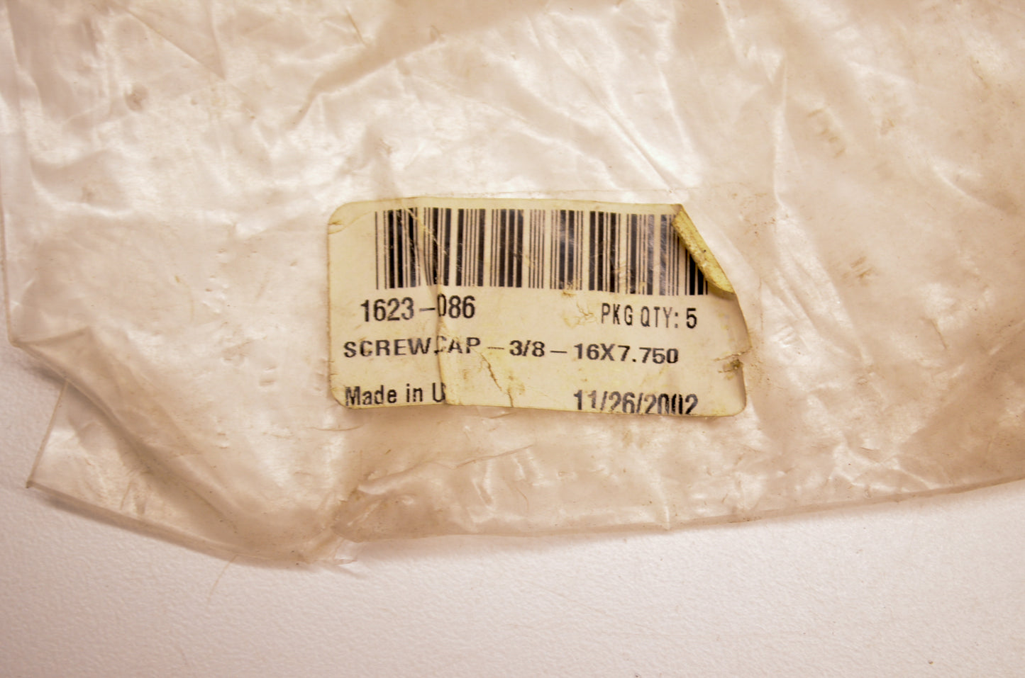 OEM Arctic Cat 1623-086 Cap Screw 3/8 x 7.5 NOS