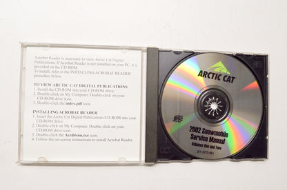 OEM Arctic Cat 2270-061 2002 Snowmobile Service Manual VOL 1/2 CD