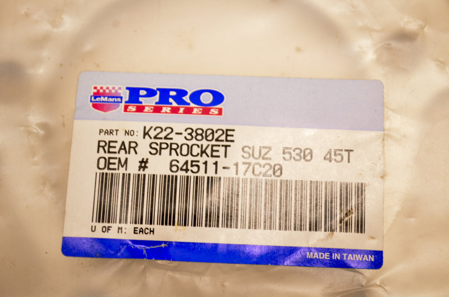 Lemans K22-3802E, 64511-17C20 Sprocket NOS